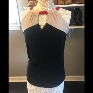 Color block halter top